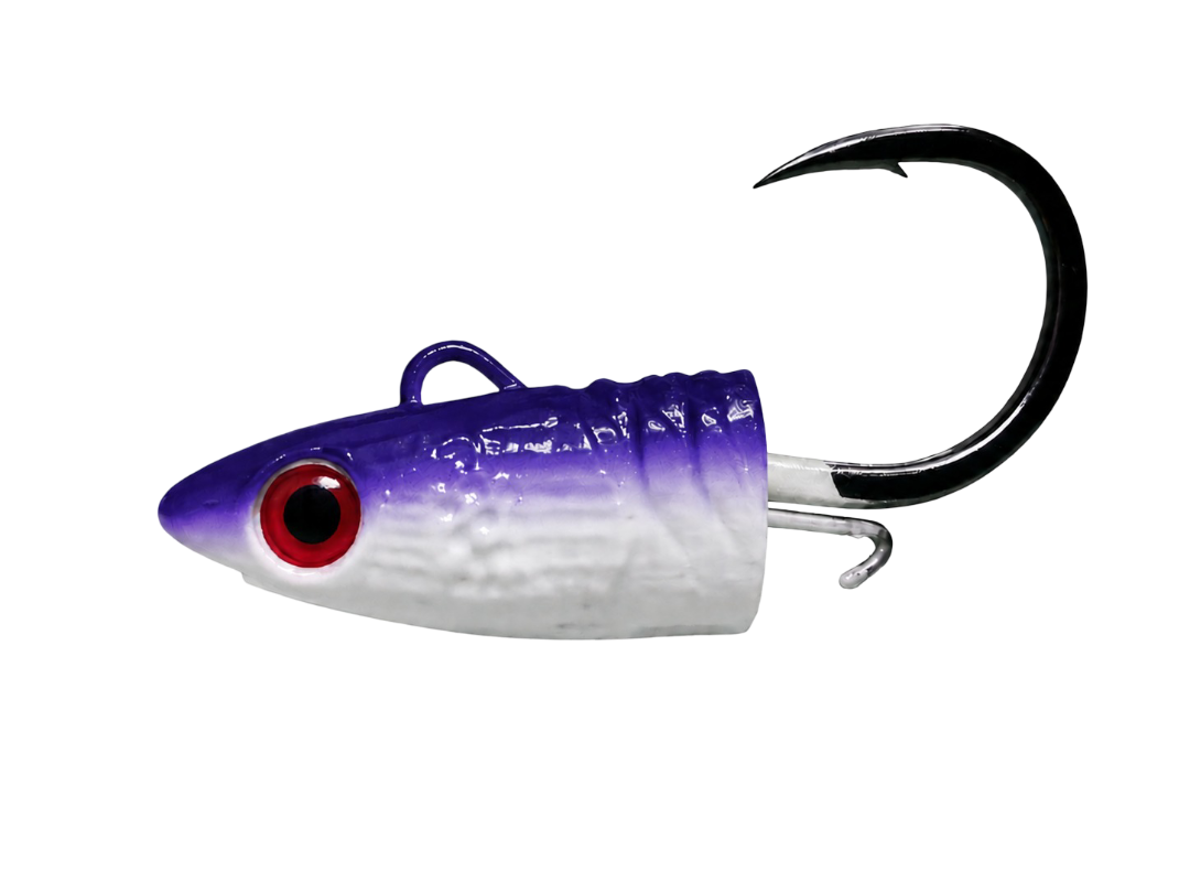 Tête plombée RAVAGER bleu violet sardine - TP thon tuna ravager pêche chasse et traîne