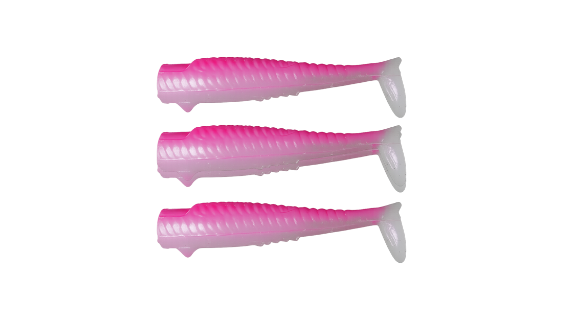 Corps souple RAVAGER x3 PACK rose  - leurre souple pêche thon méditerrané
