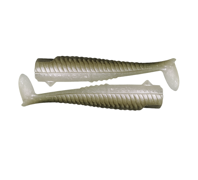 Corps souple RAVAGER  x2 PACK khaki  - leurre souple pêche thon méditerrané