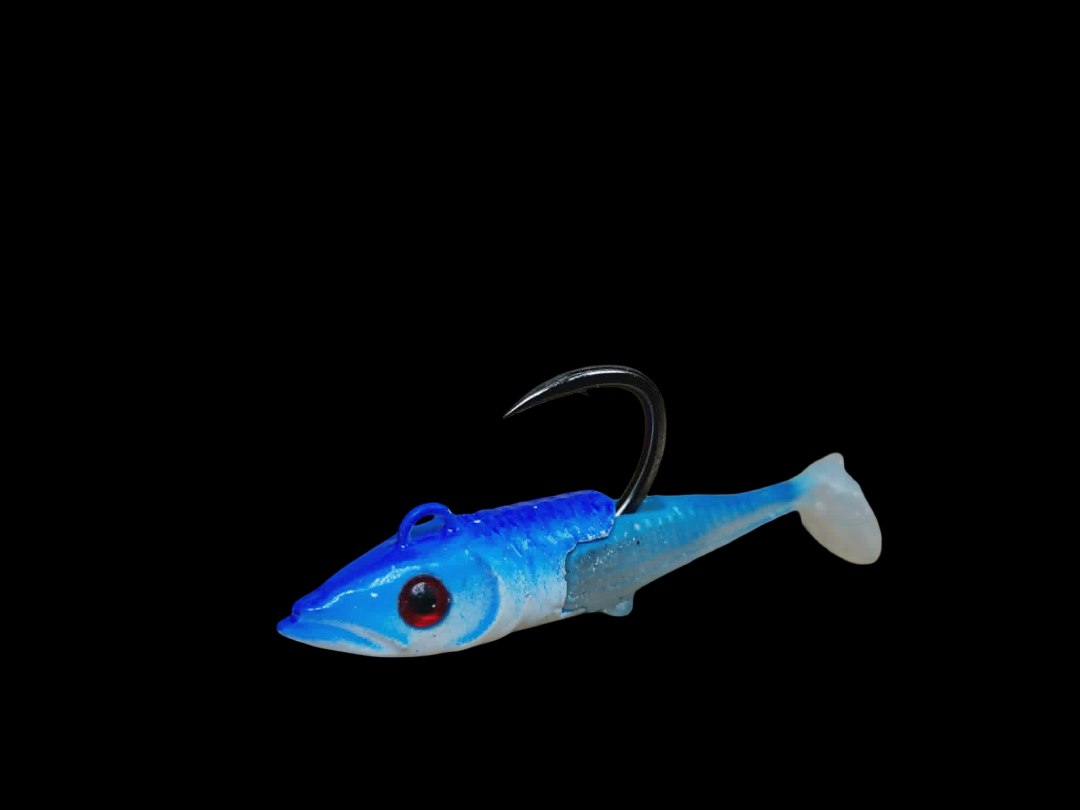 Leurre souple ravage'r shad bleu -  leurre souple pêche thon méditérranné